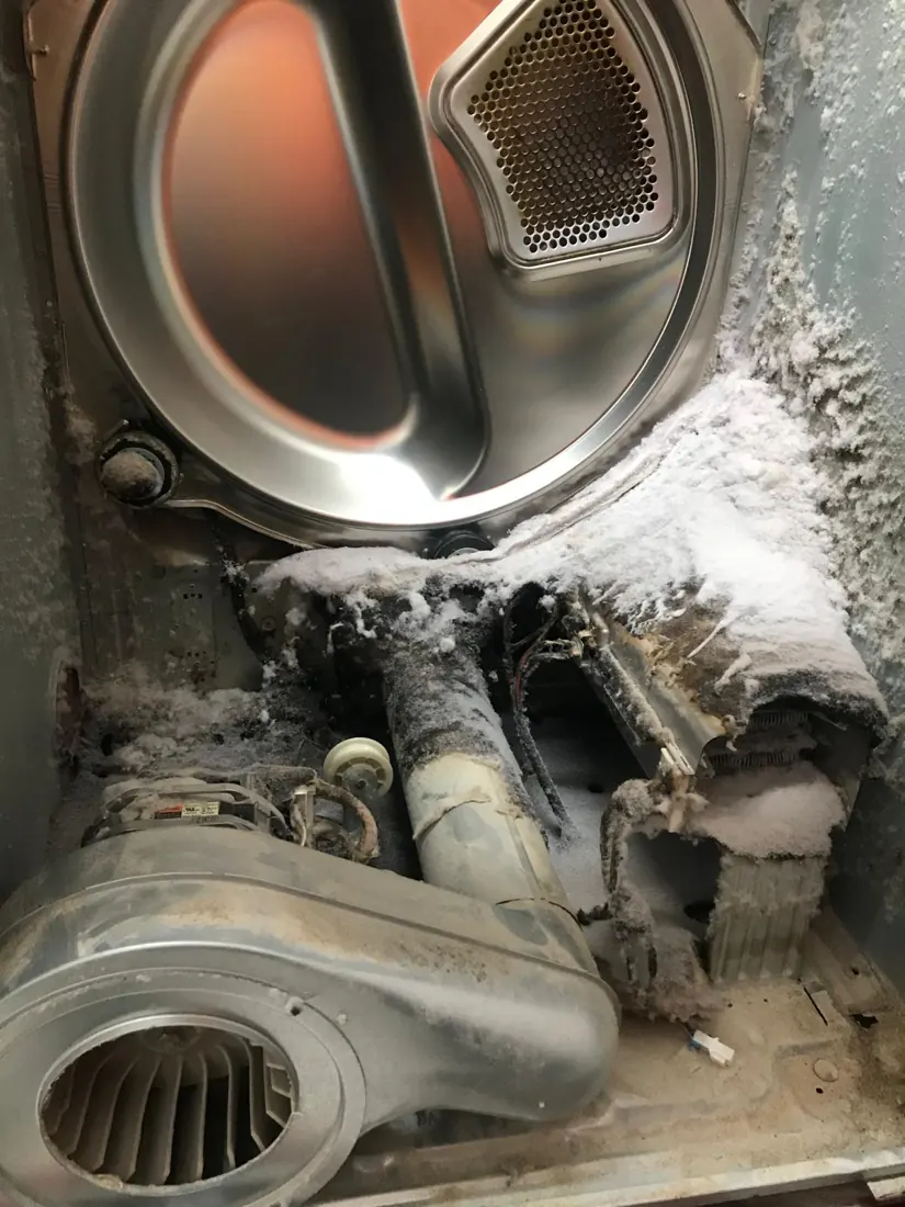 Dryer lint buildup