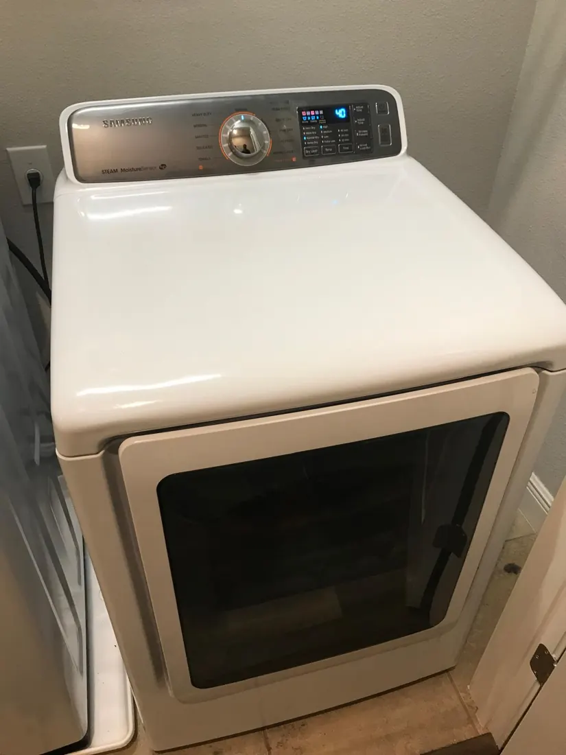 Dryer just repaired at a customer home