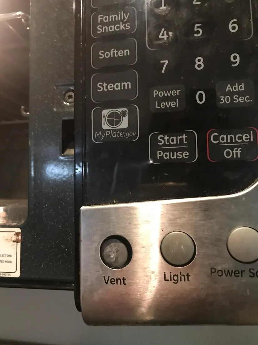 Microwave control panel