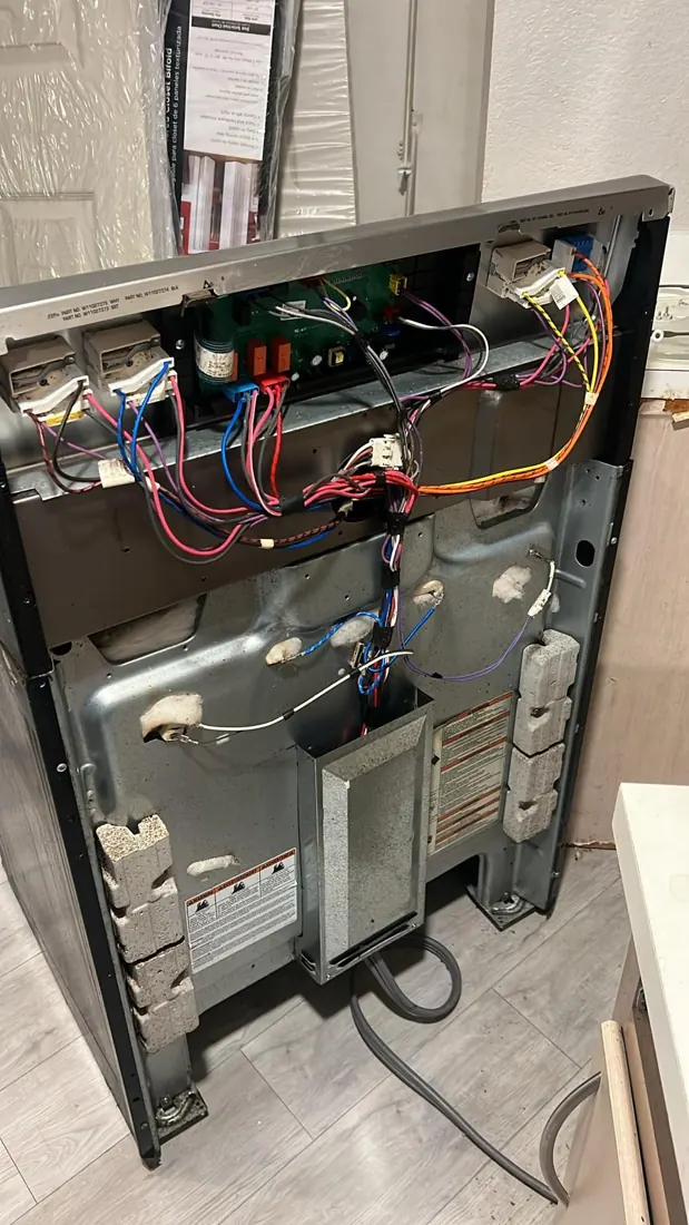 Oven/Stove opened for service