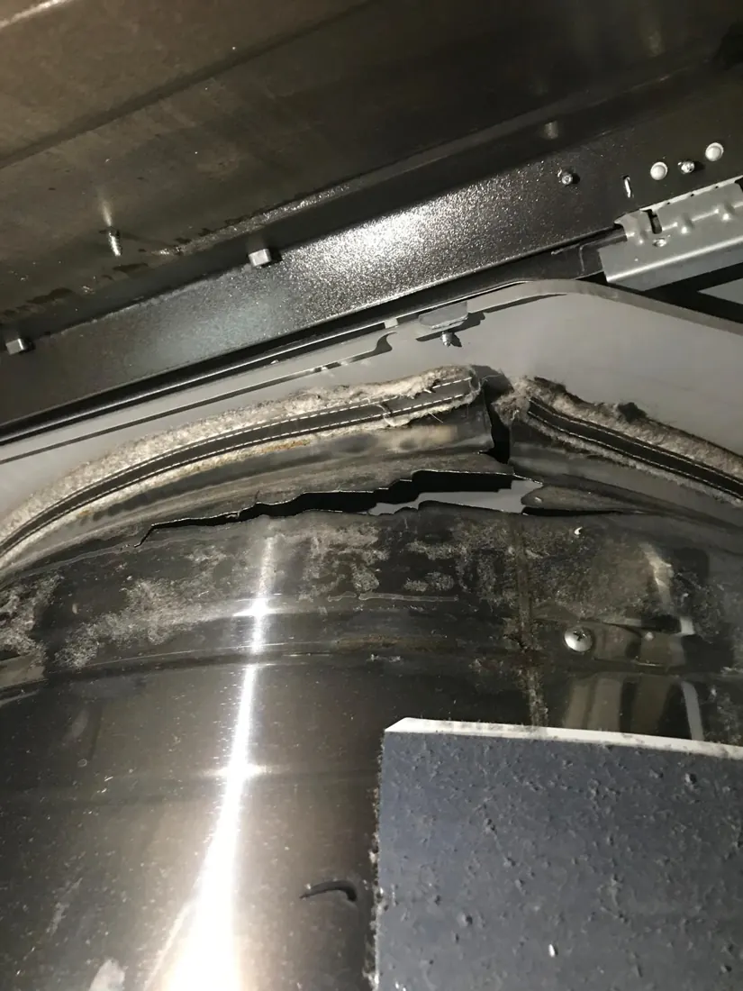 Broken dryer drum